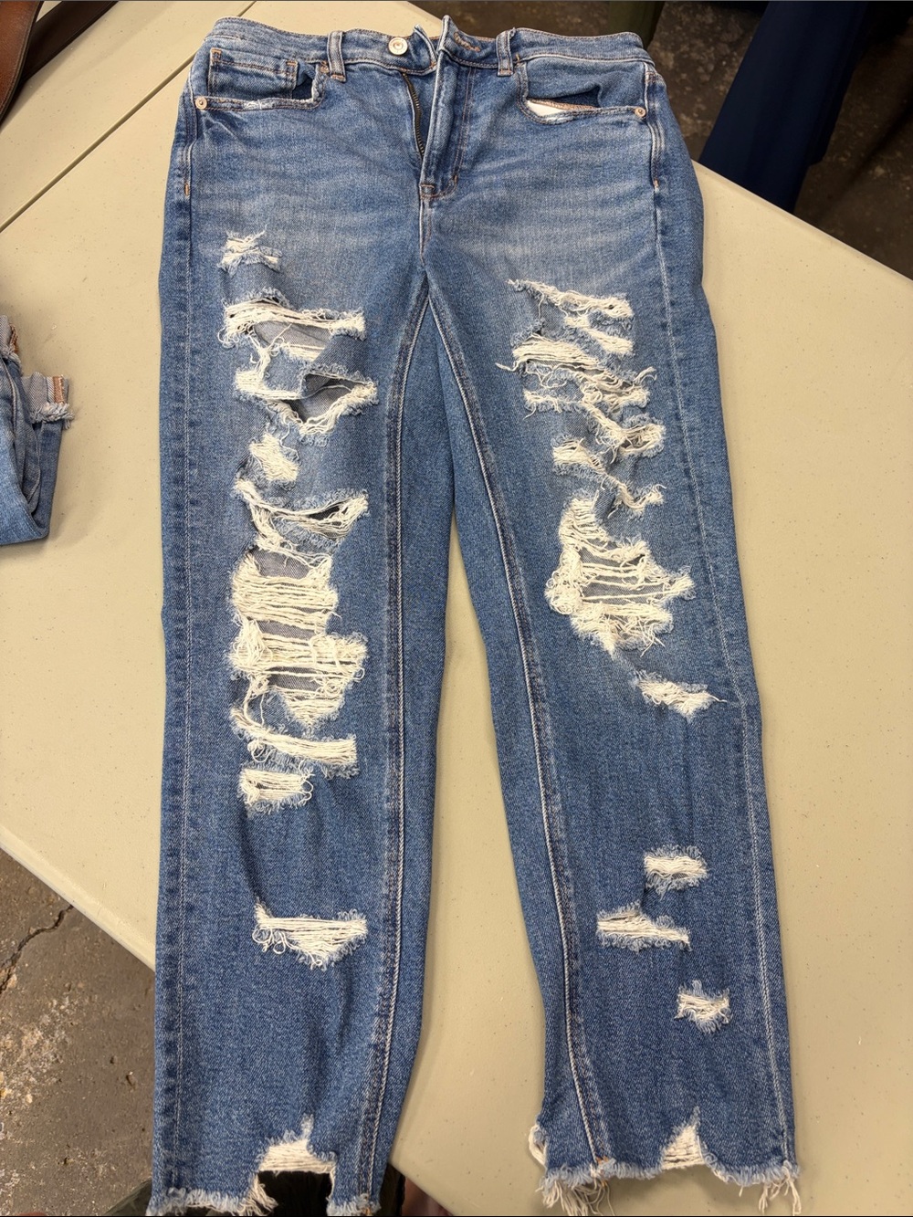 American Eagle Outfitters Blue Distressed Jeans